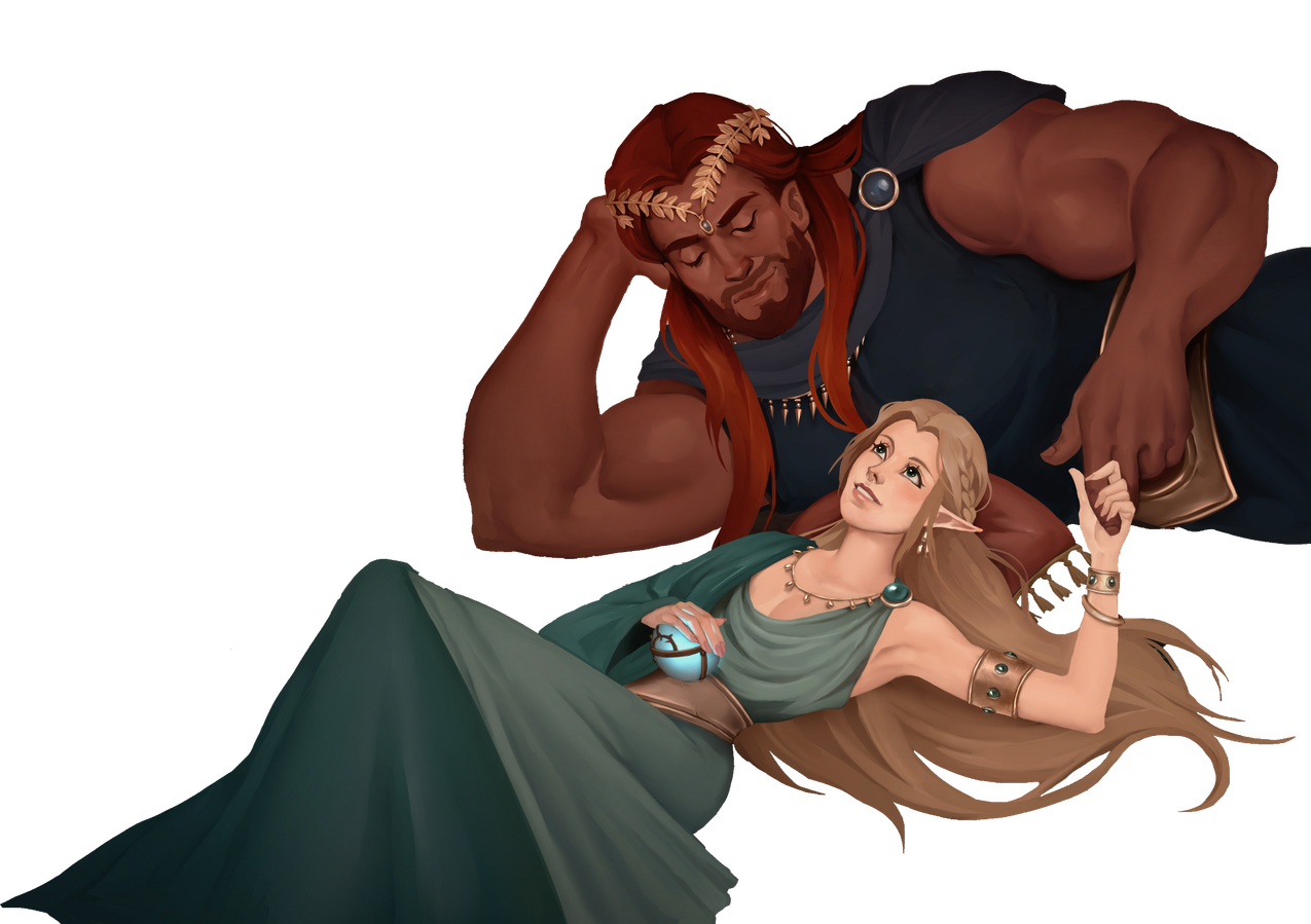Aurora and Theron by @artdeah Aurora and Theron art by @artdeah